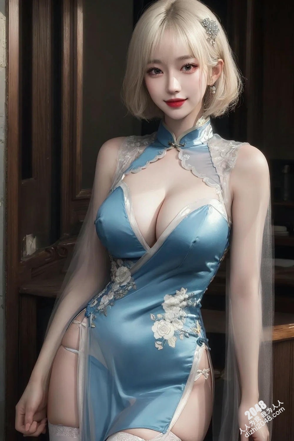 Cosplay女神Kaori的旗袍诱惑：极致魅惑的东方古典美(21)