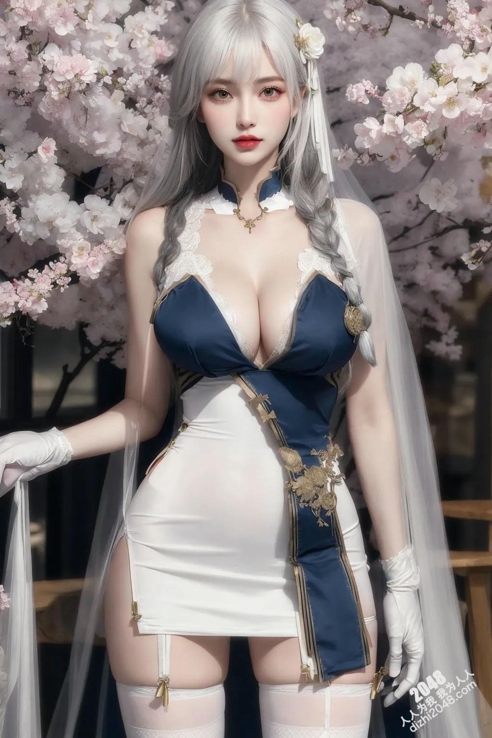 Cosplay女神Kaori的旗袍诱惑：极致魅惑的东方古典美(20)