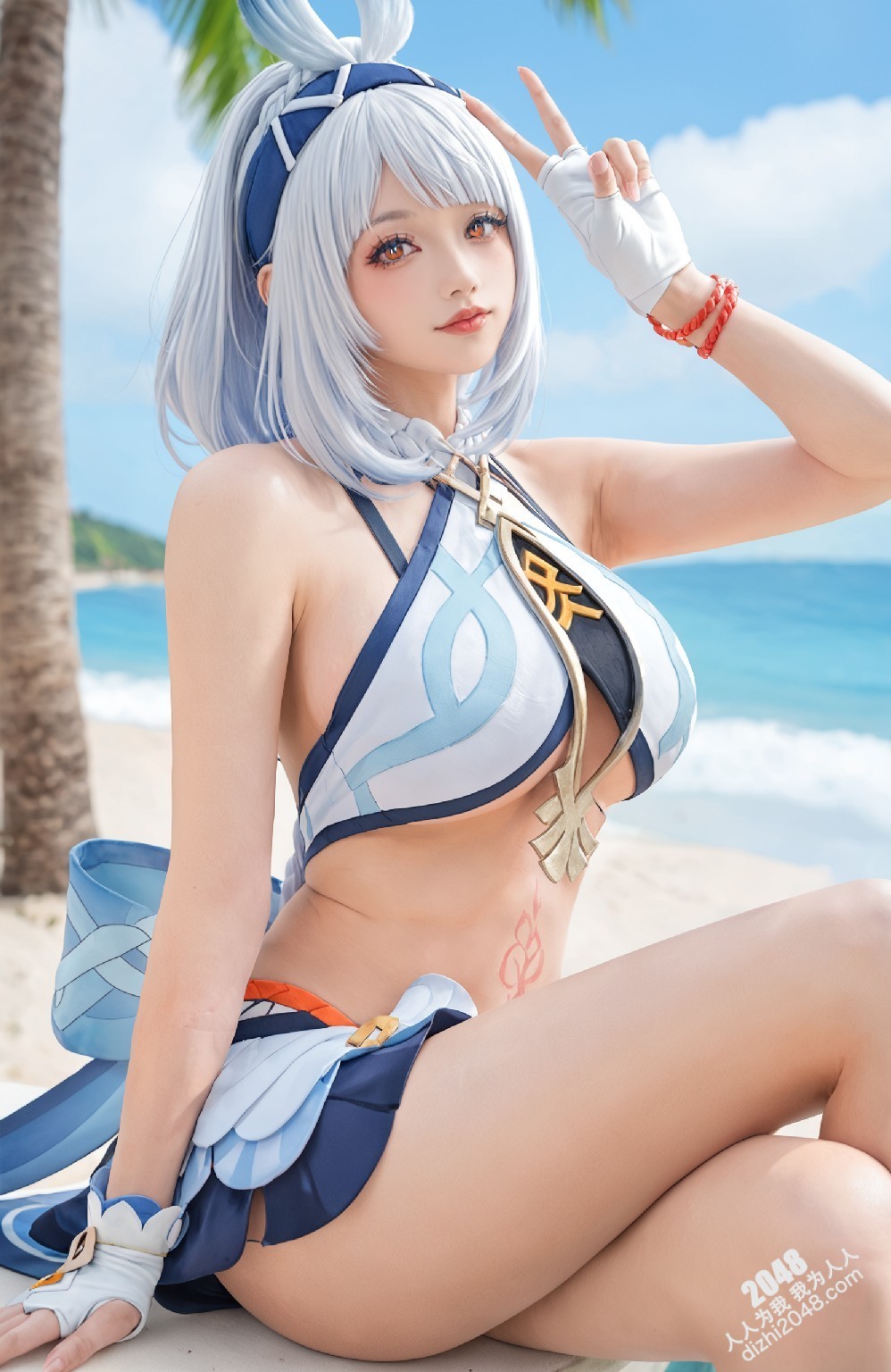 原神mualani海滩写真：66P性感比基尼写真集，夏日海滩的诱惑