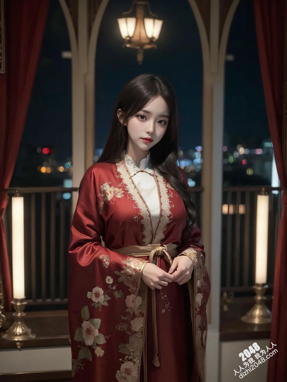 深夜魅影：Kaori的汉服诱惑，一场视觉盛宴