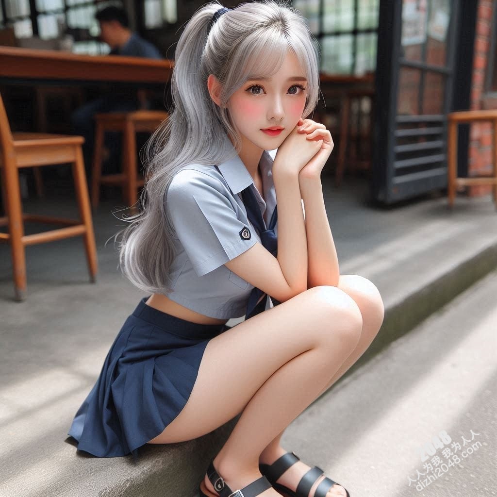 银发少女的诱惑：制服诱惑、长腿尤物、青春气息