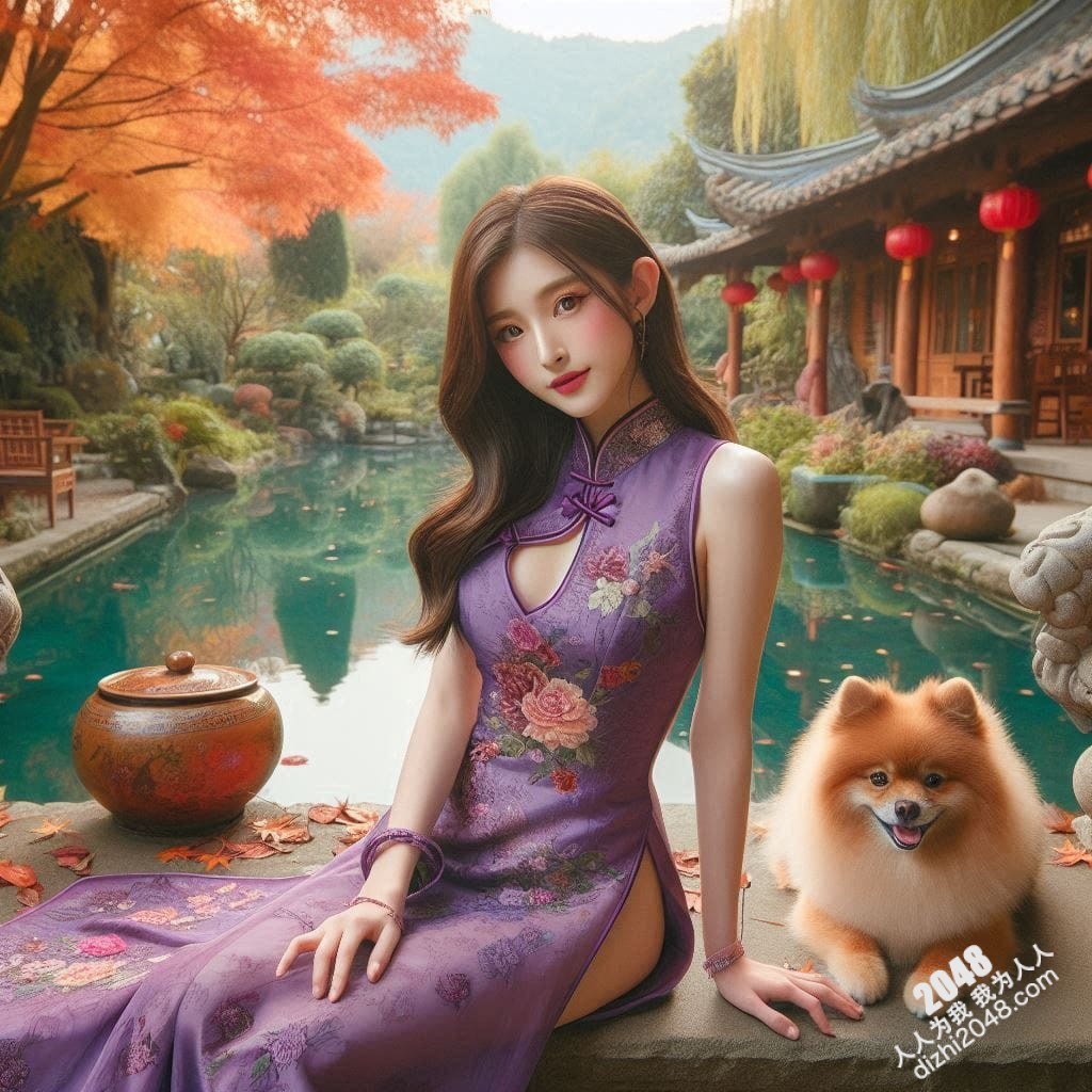 枫林深处，紫衣佳人，秋意撩人：旗袍美女写真集