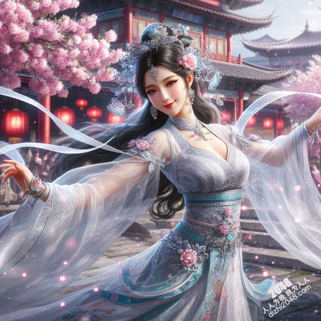 春日邂逅：桃花仙子与古代少年的秘密花园