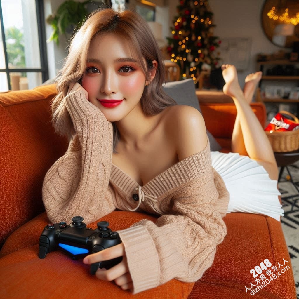 圣诞佳节的性感诱惑：宅家妹子的慵懒午后