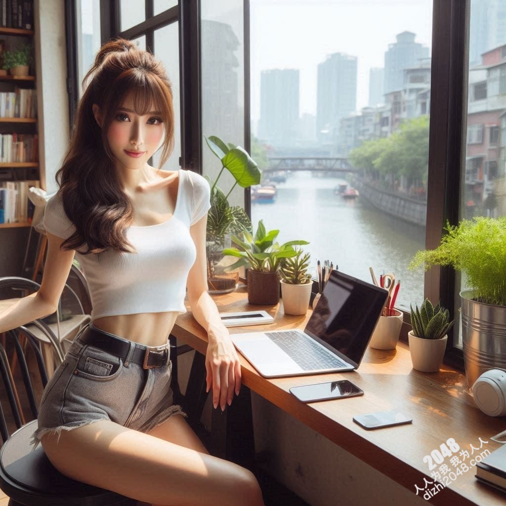 窗外是繁华都市，窗内是她性感的身影——白领丽人的午后时光