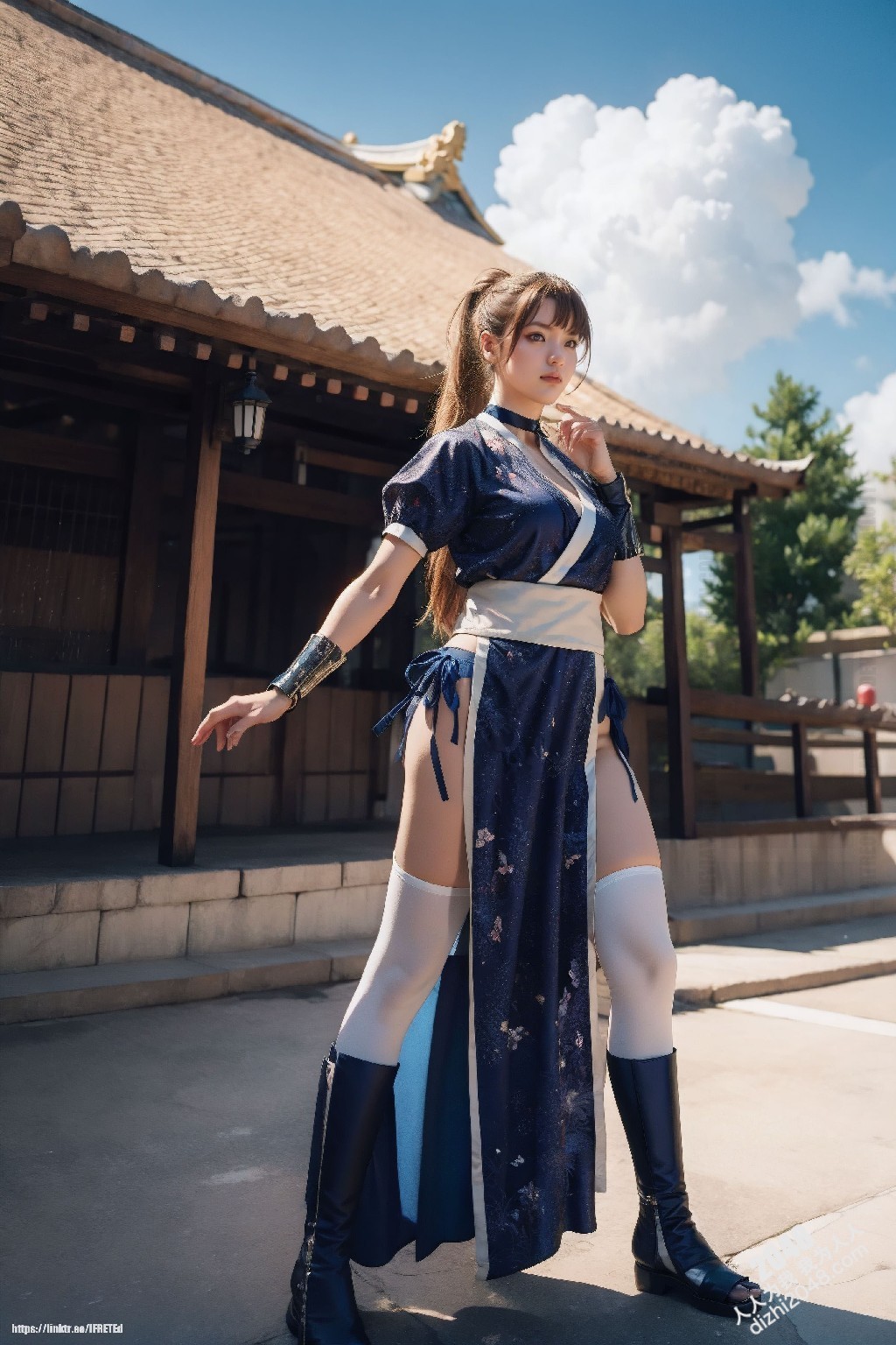 春日和服魅影：Kasumi的古寺诱惑