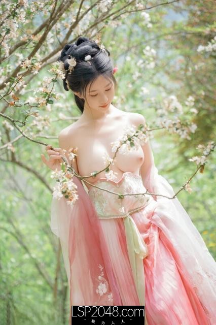 ⚫️⚫️☀胸模「年年」海棠仙唯美汉服 王爷府的千金大小姐 完美比率酥乳 脱俗气质哺育天下