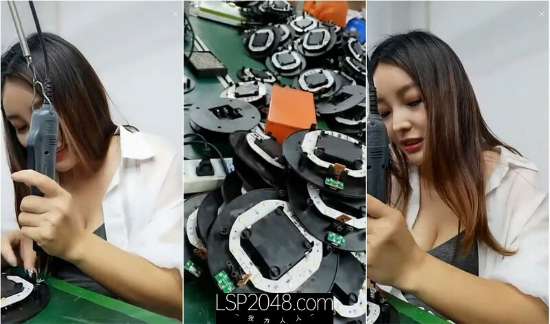工厂打螺丝的轻熟少妇,车间传送带旁边干活边紫薇玩跳蛋,裙子都湿了